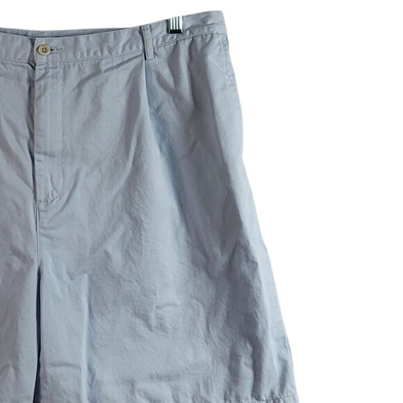 Lands' End Chino Shorts Blue SZ 20W Zip Pockets 8" Inseam Elastic Waist Cotton - Picture 3 of 7